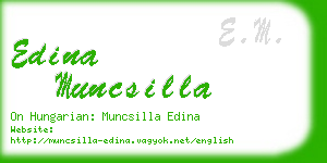 edina muncsilla business card